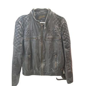 Affliction embroidered S series,  men's small boss jacket diamond quilt shoulder